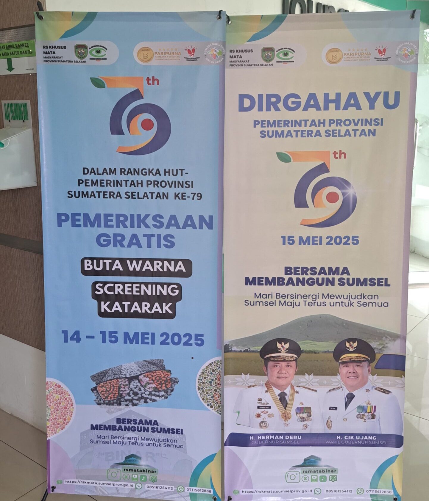Pemeriksaan Gratis Rumah Sakit Khusus Mata Prov Sumsel Dalam Rangka HUT Prov Sumsel ke- 79 Tahun 2025 Pemeriksaan Gratis Rumah Sakit Khusus Mata Prov Sumsel Dalam Rangka HUT Prov Sumsel ke- 79 Tahun 2025